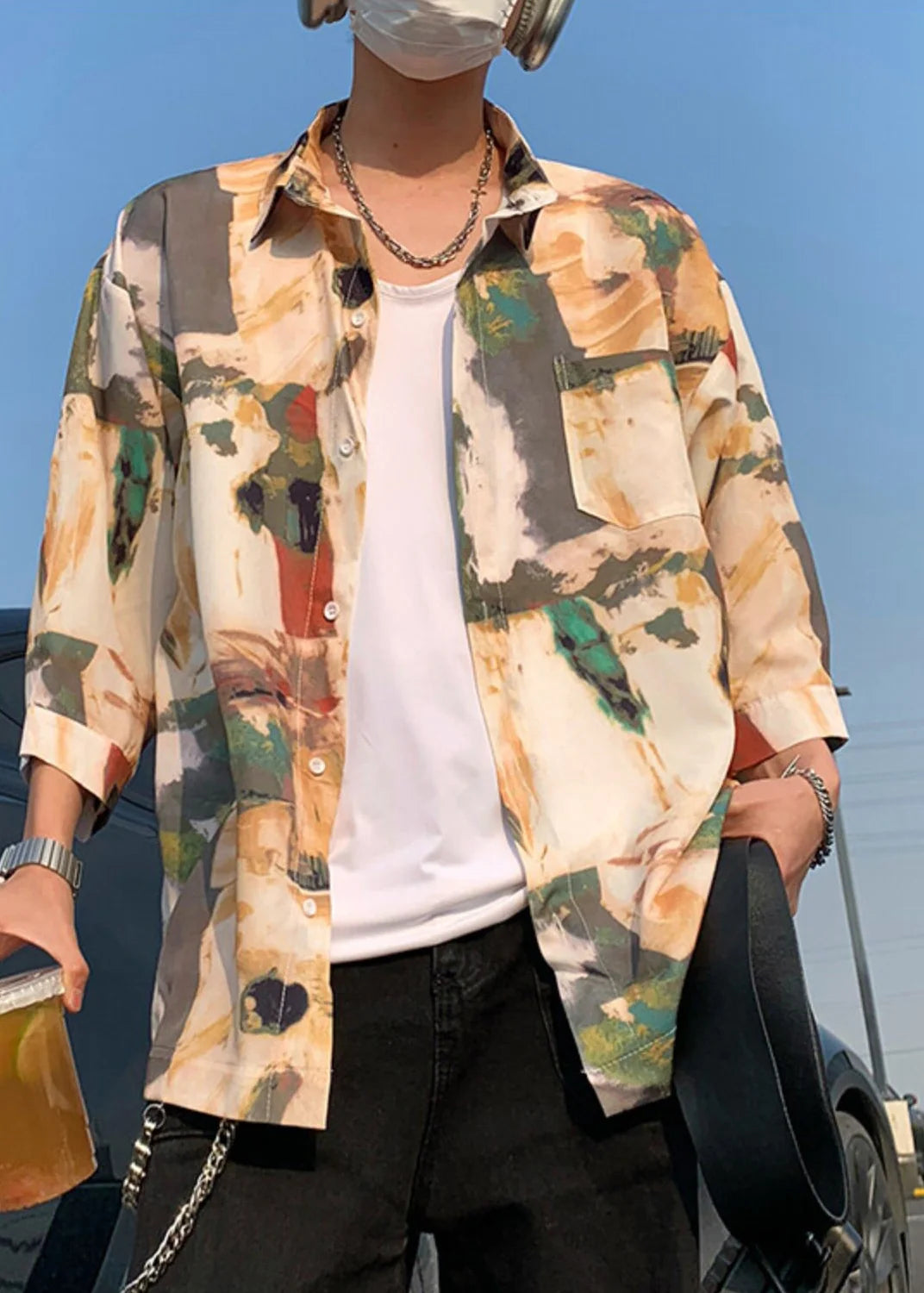 Heren Oversized Tourshirt Met Print Casual 2