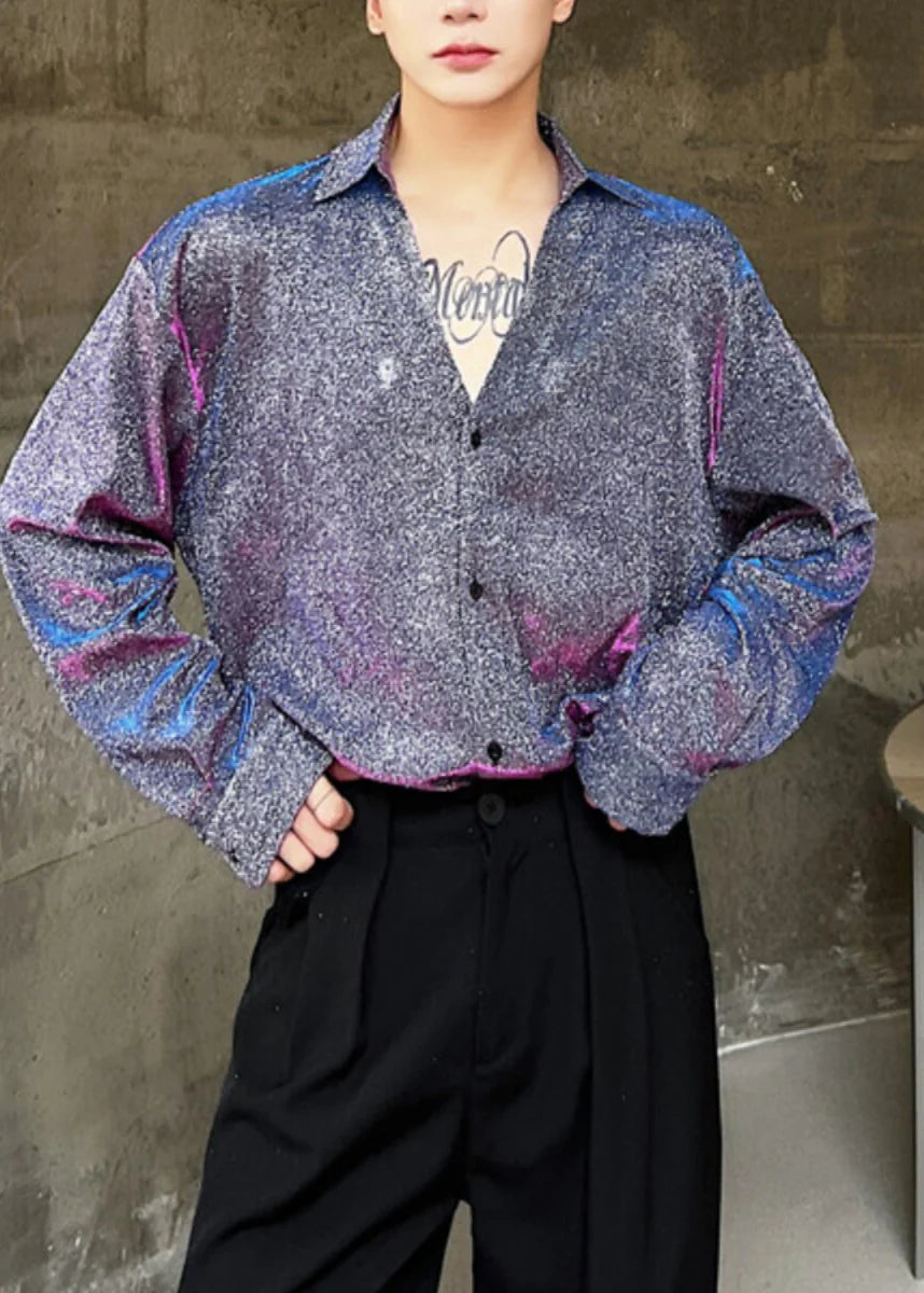 Heren Oversized Werkshirt Met Print Herfststijl 1