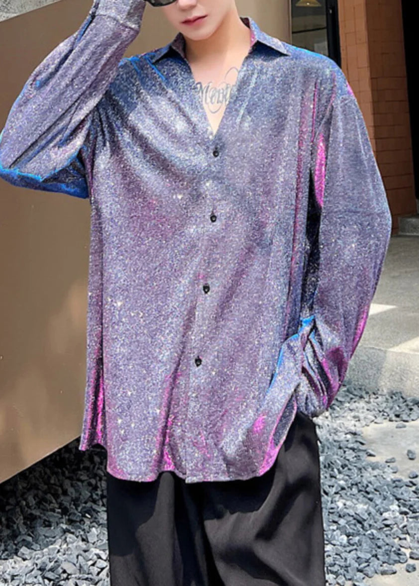 Heren Oversized Werkshirt Met Print Herfststijl 3