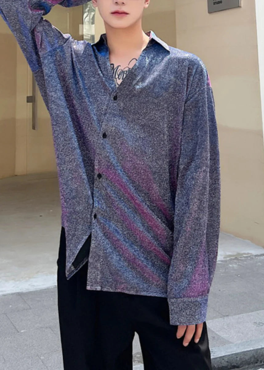 Heren Oversized Werkshirt Met Print Herfststijl 4