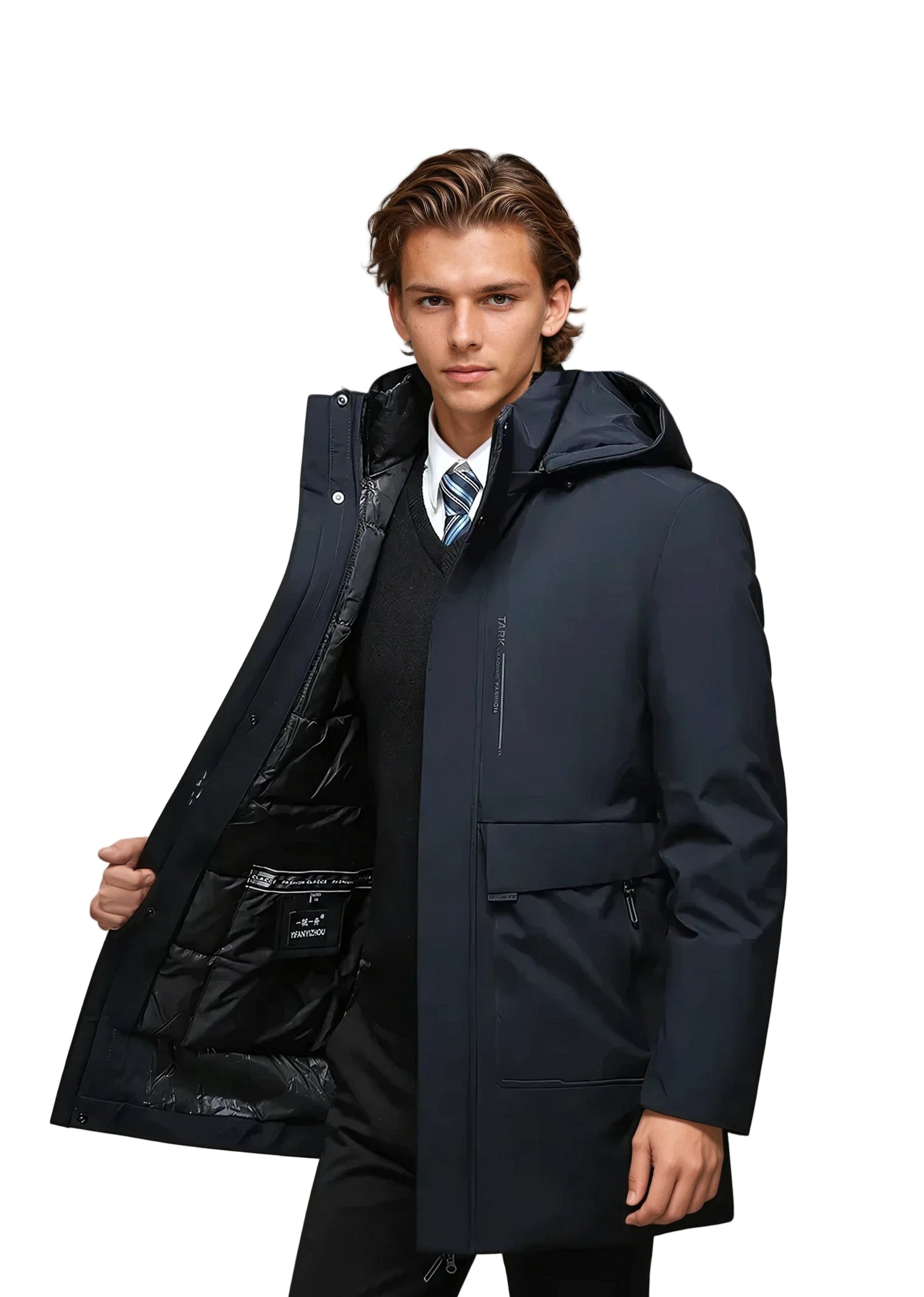 Heren Parka Winterjas Met Beschermende Kap 0