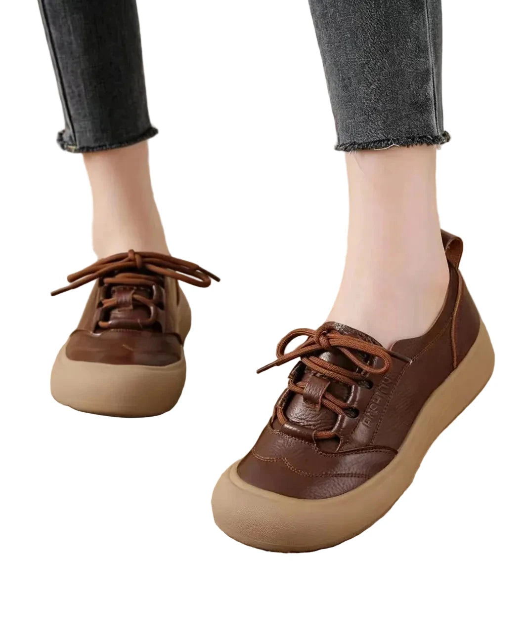 Heren Platte Casual Schoenen Met Vetersluiting 0