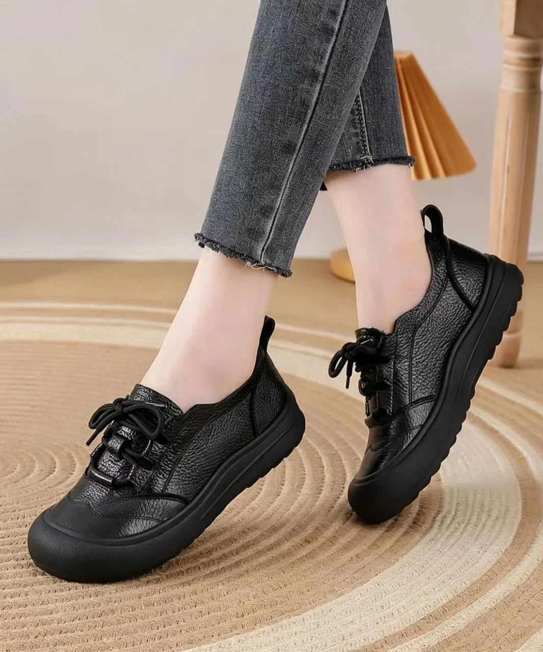 Heren Platte Casual Schoenen Met Vetersluiting 1