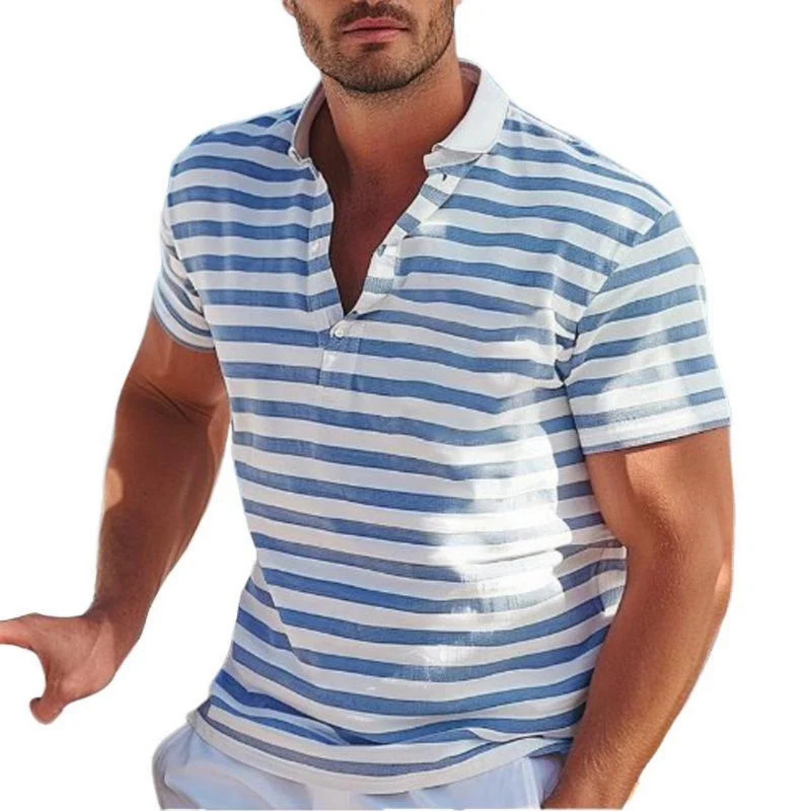 Heren Polo Retro Gestreept 1