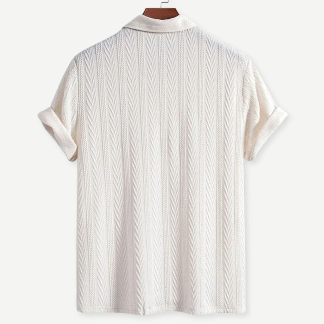 Heren Polo Shirt Luchtig met Chevronpatroon Ademend Materiaal 1