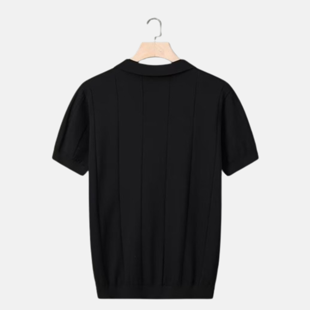 Heren Polo V-hals Geribbelde Stijl 4
