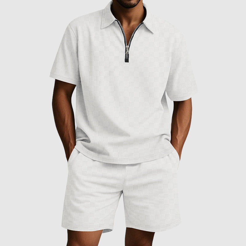Heren Polo en Short Geometrische Set 5