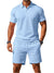 Heren Polo en Short Set Ton-sur-Ton Gebreide Stof 0
