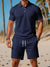 Heren Polo en Short Set Ton-sur-Ton Gebreide Stof 1
