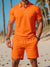Heren Polo en Short Set Ton-sur-Ton Gebreide Stof 2