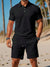 Heren Polo en Short Set Ton-sur-Ton Gebreide Stof 6