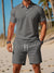Heren Polo en Short Set Ton-sur-Ton Gebreide Stof 7