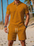 Heren Polo en Short Set Ton-sur-Ton Gebreide Stof 8