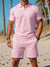Heren Polo en Short Set Ton-sur-Ton Gebreide Stof 9
