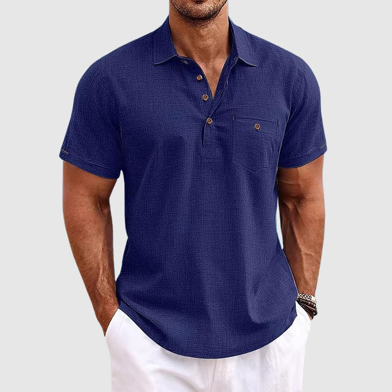 Heren Poloshirt Casual Stijl met Omslagkraag 3