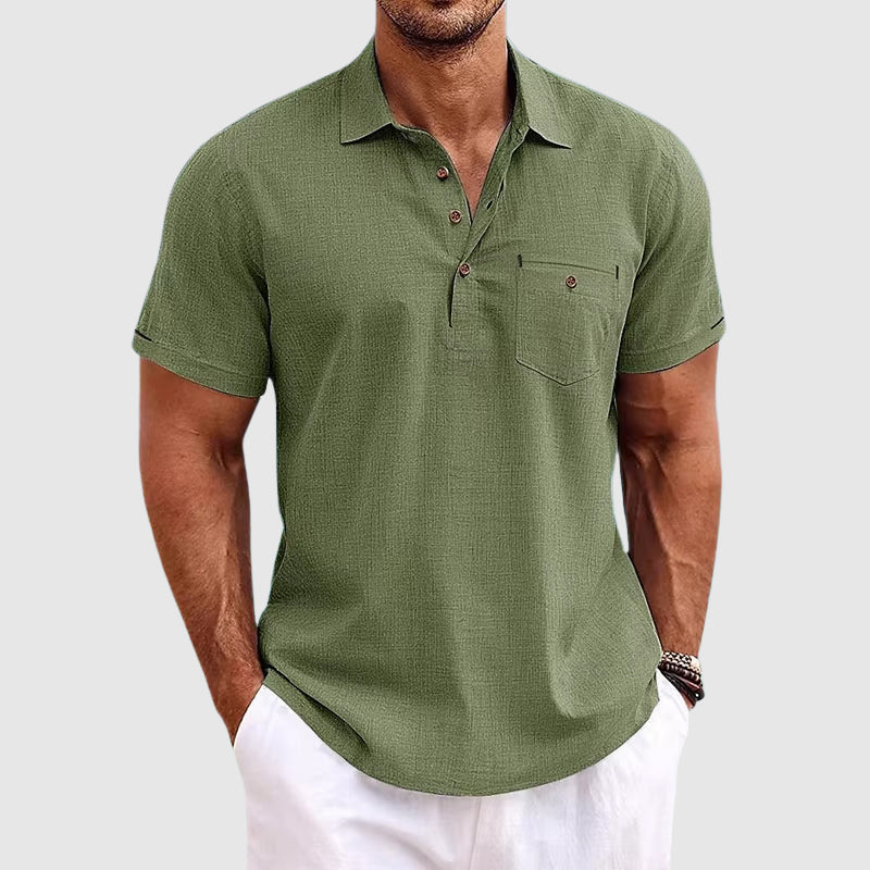Heren Poloshirt Casual Stijl met Omslagkraag 4