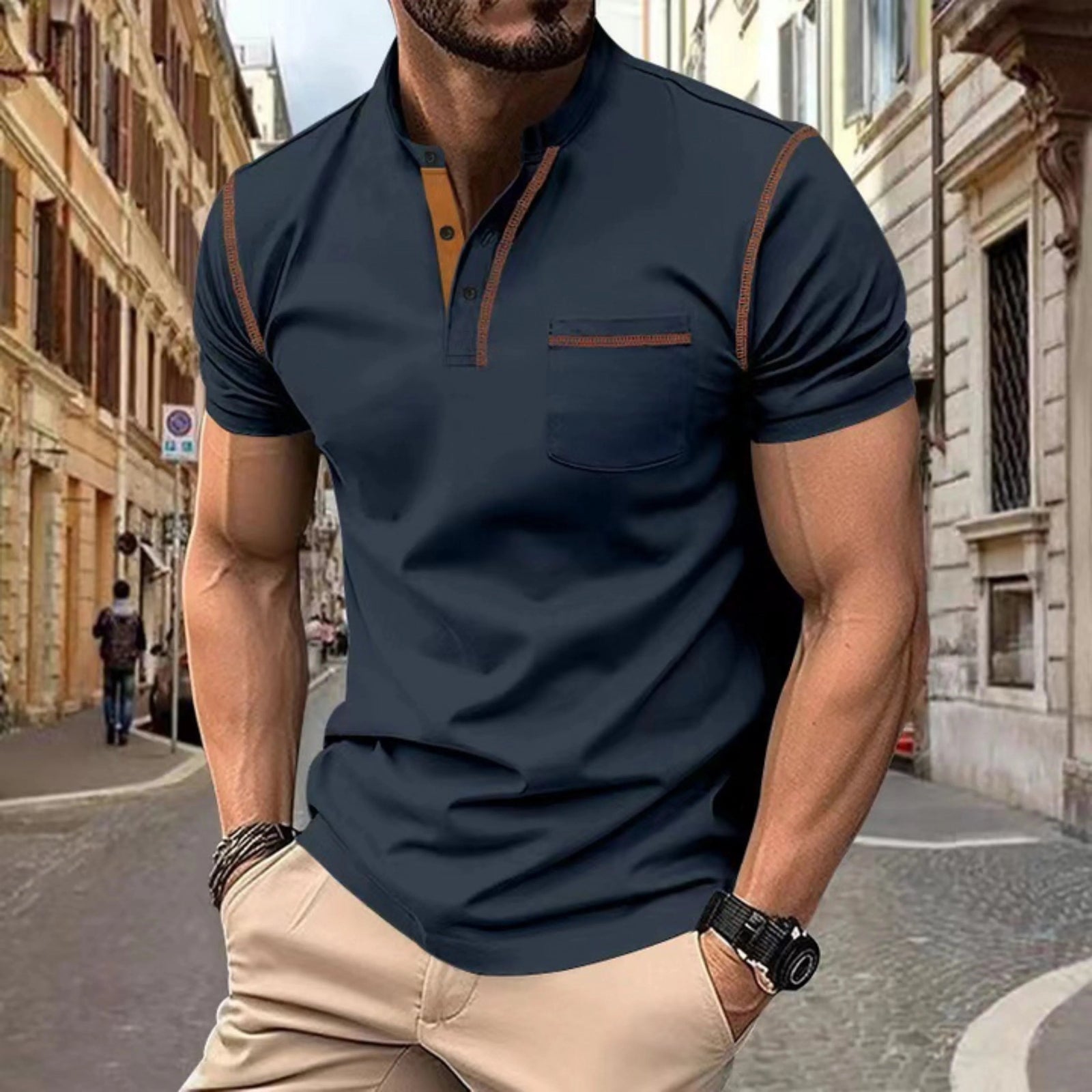Heren Poloshirt Klassiek Casual voor Activiteiten en Vrijetijd 1
