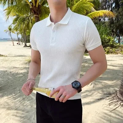 Heren Poloshirt Korte Mouw Slim Fit 1