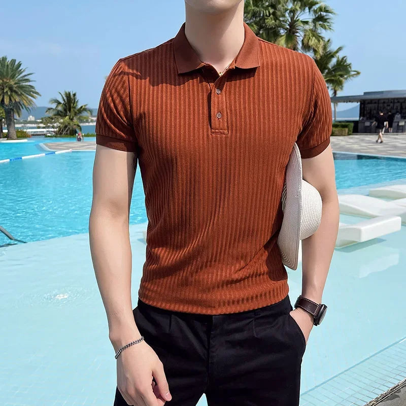 Heren Poloshirt Korte Mouw Slim Fit 2