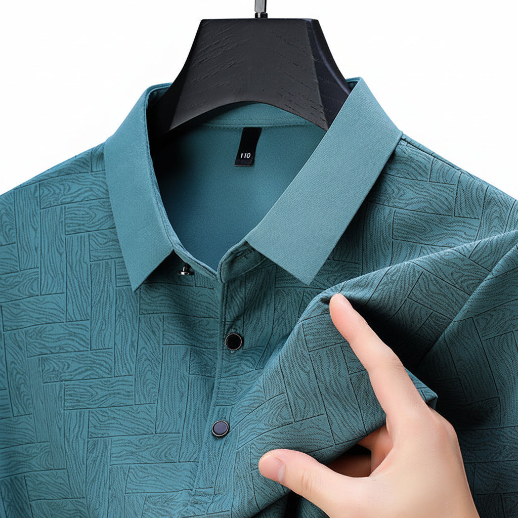 Heren Poloshirt Korte Mouwen Geometrisch Patroon 0