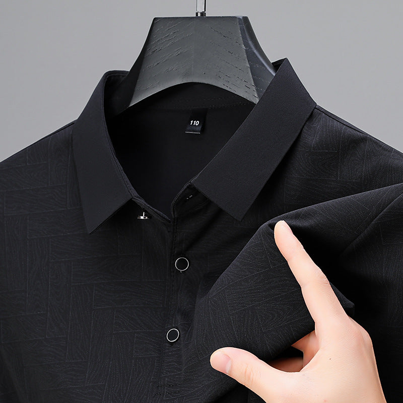 Heren Poloshirt Korte Mouwen Geometrisch Patroon 1