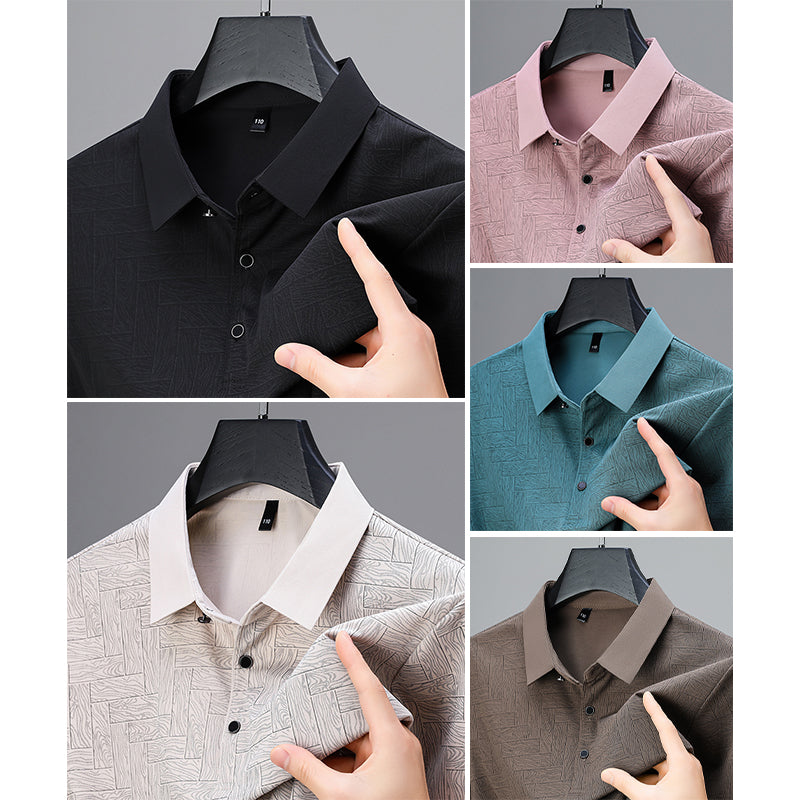 Heren Poloshirt Korte Mouwen Geometrisch Patroon 5