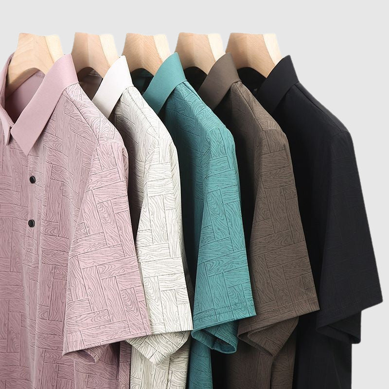 Heren Poloshirt Korte Mouwen Geometrisch Patroon 6
