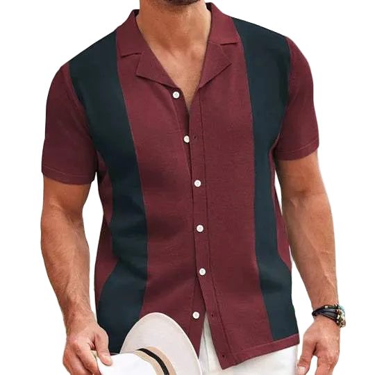 Heren Poloshirt Korte Mouwen Met Contrastpanelen Trendy Casual Stijl 2