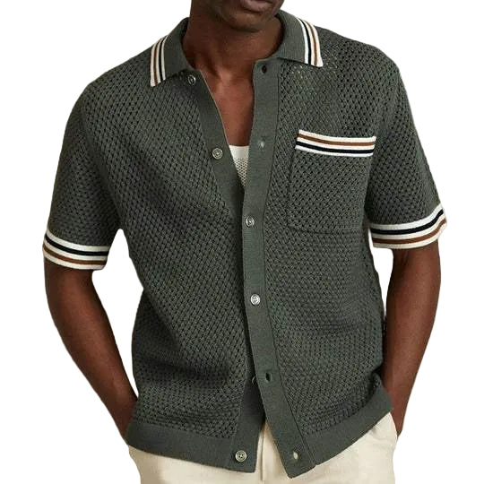 Heren Poloshirt Korte Mouwen Met Knoopsluiting Casual Stylish 0