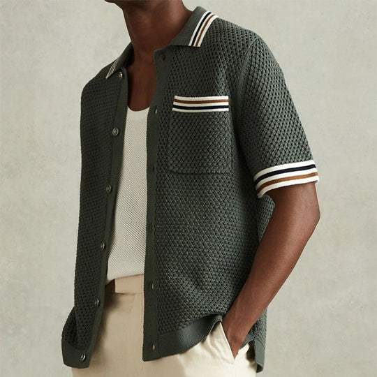 Heren Poloshirt Korte Mouwen Met Knoopsluiting Casual Stylish 1