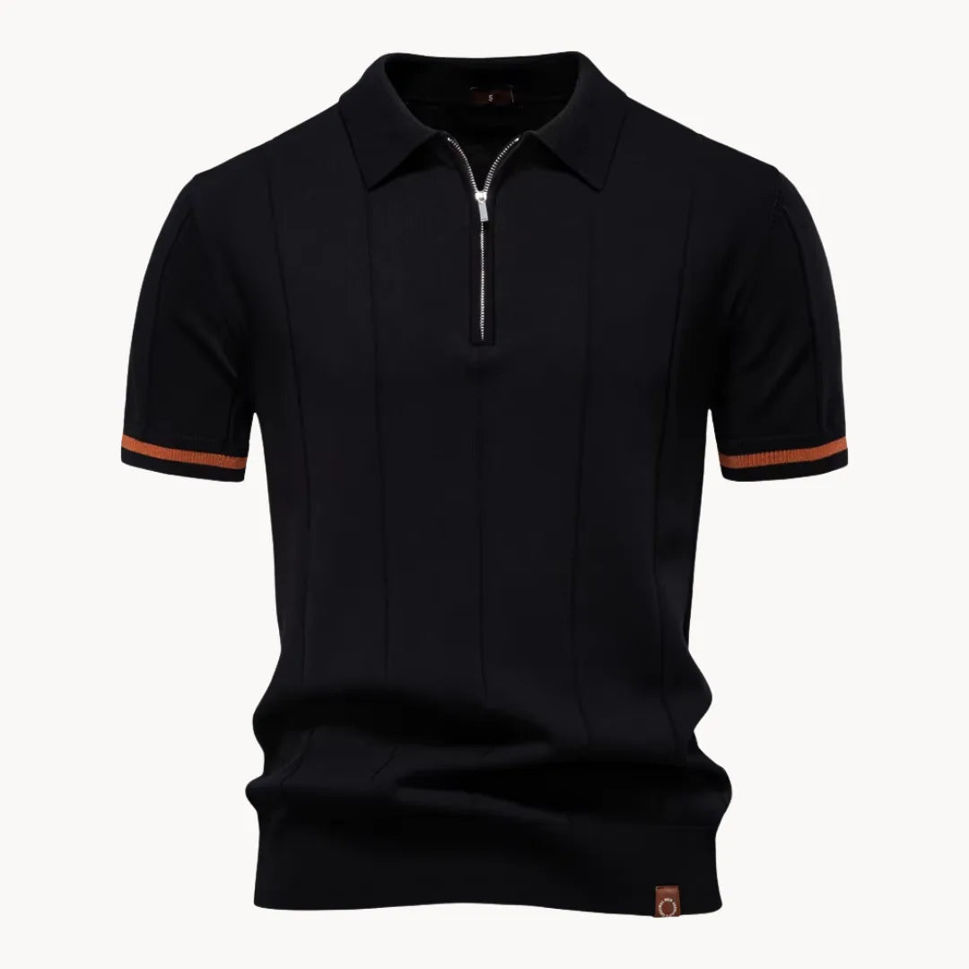 Heren Poloshirt Korte Mouwen Met Kwartritssluiting 5