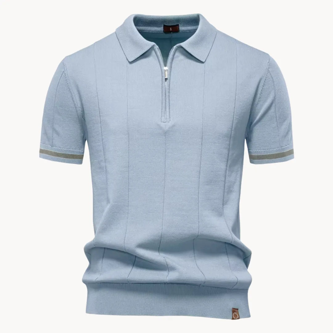 Heren Poloshirt Korte Mouwen Met Kwartritssluiting 6