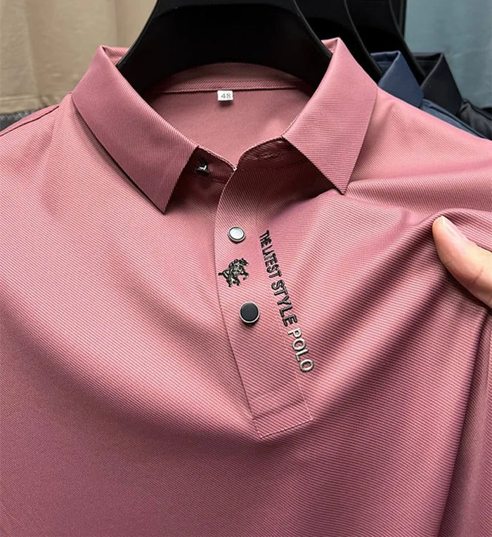 Heren Poloshirt Korte Mouwen Muscle Fit Modern Style 5