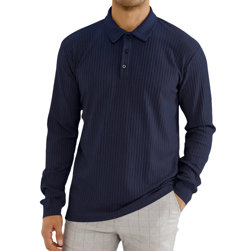 Heren Poloshirt Lange Mouwen Casual 0