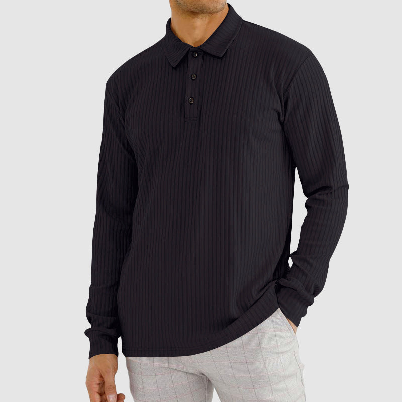 Heren Poloshirt Lange Mouwen Casual 2