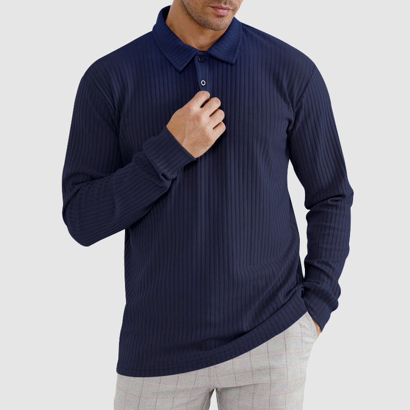 Heren Poloshirt Lange Mouwen Casual 6
