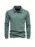 Heren Poloshirt Lange Mouwen Klassieke Kraag Katoen 4