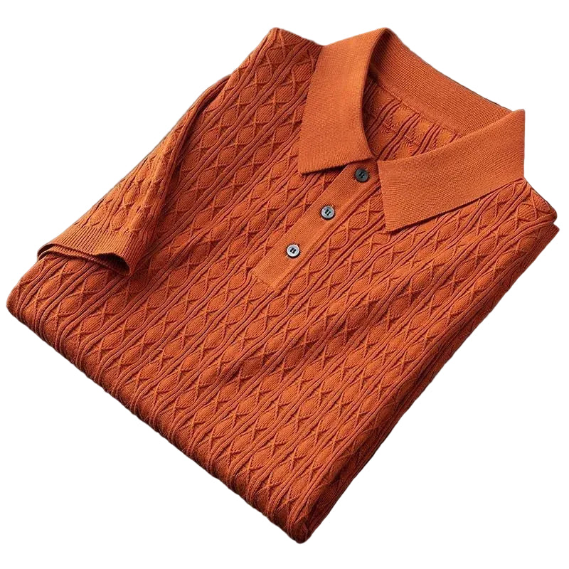 Heren Poloshirt Met Halve Knoopstijl Modern Chic 0