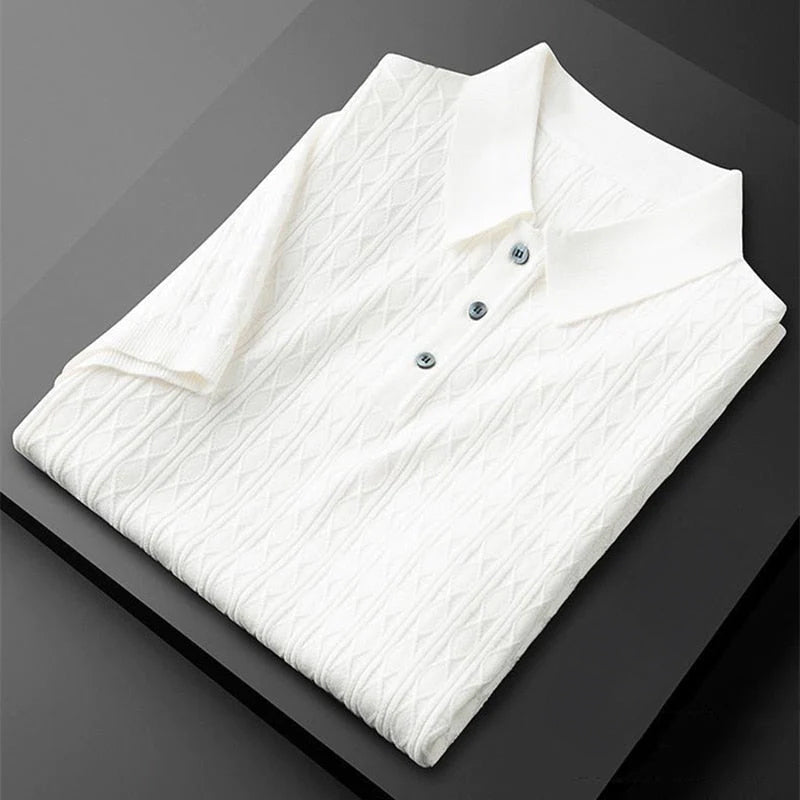 Heren Poloshirt Met Halve Knoopstijl Modern Chic 2