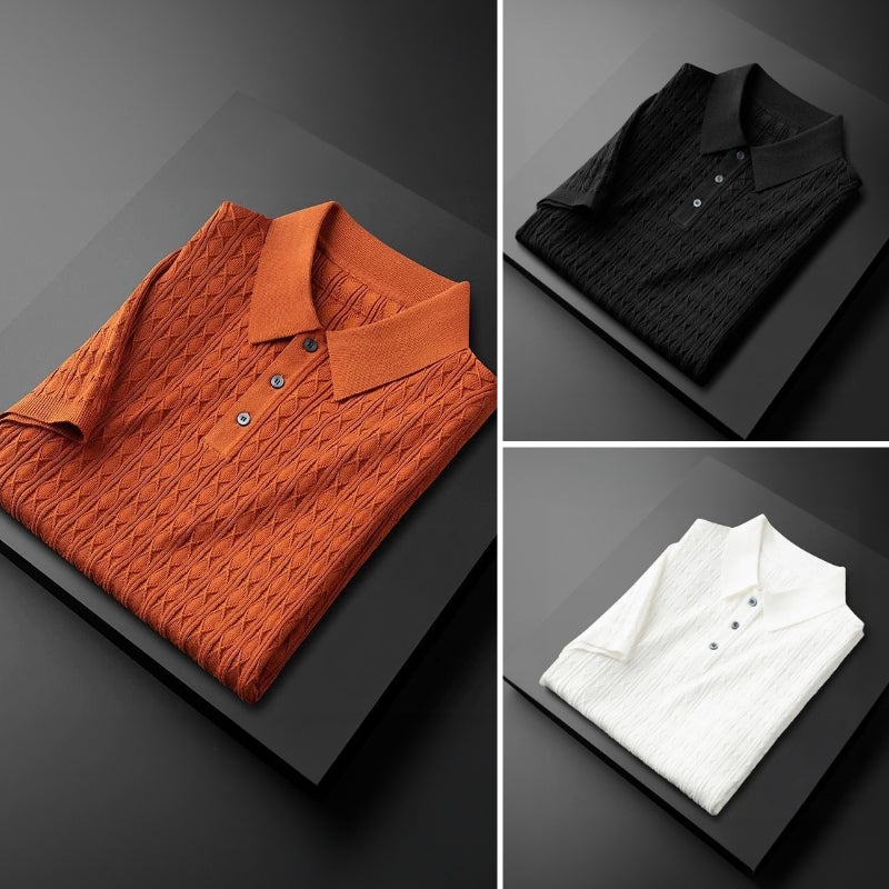 Heren Poloshirt Met Halve Knoopstijl Modern Chic 5