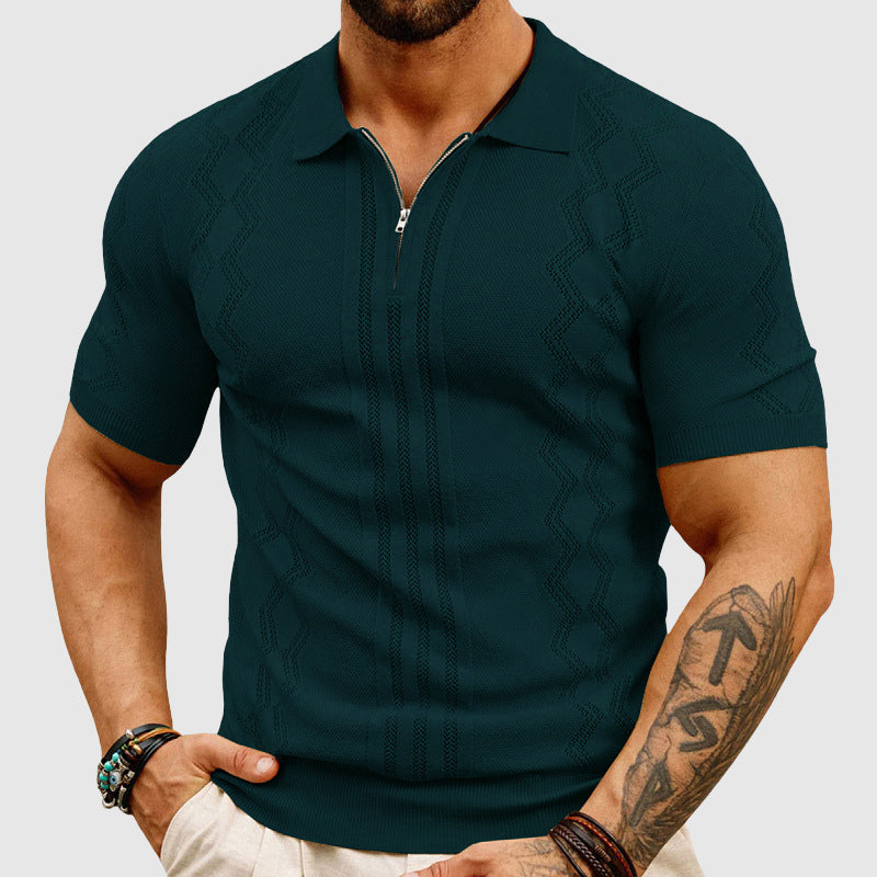 Heren Poloshirt Met Rits Kraag 2