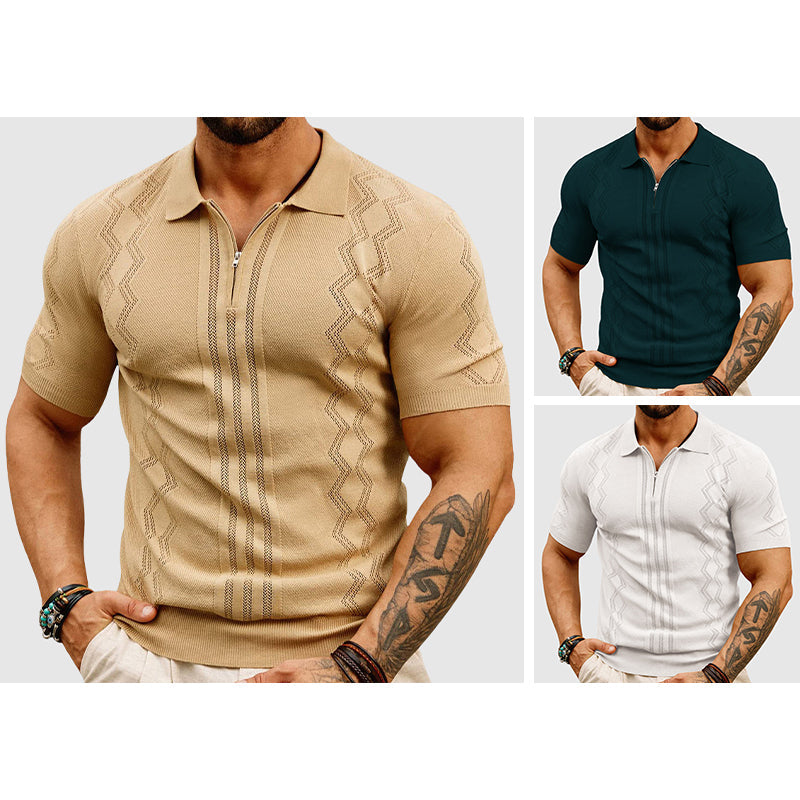 Heren Poloshirt Met Rits Kraag 3