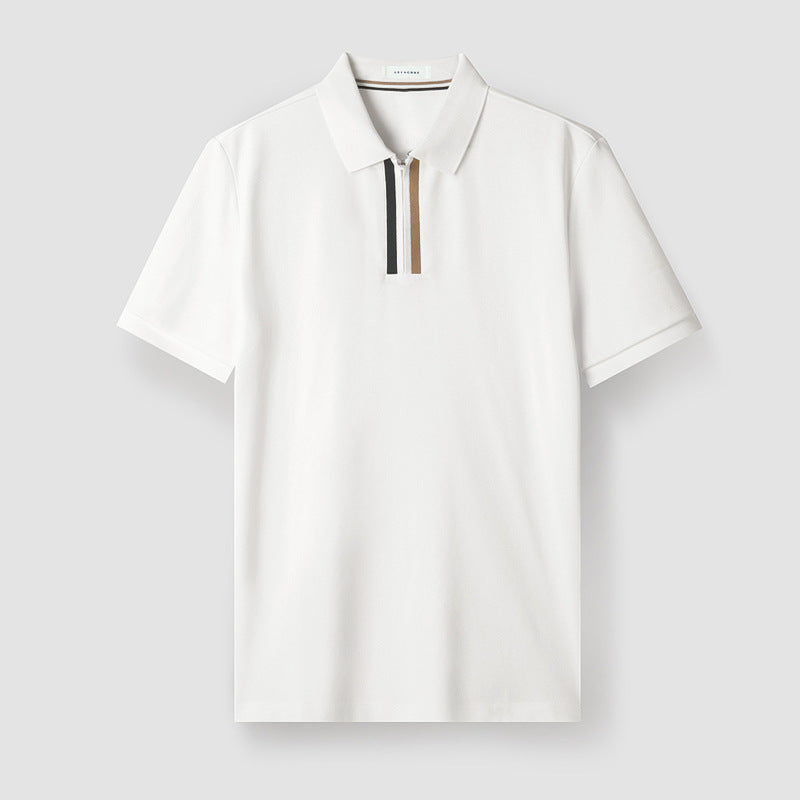 Heren Poloshirt Moderne Pasvorm met Tweekleurige Strepen 0