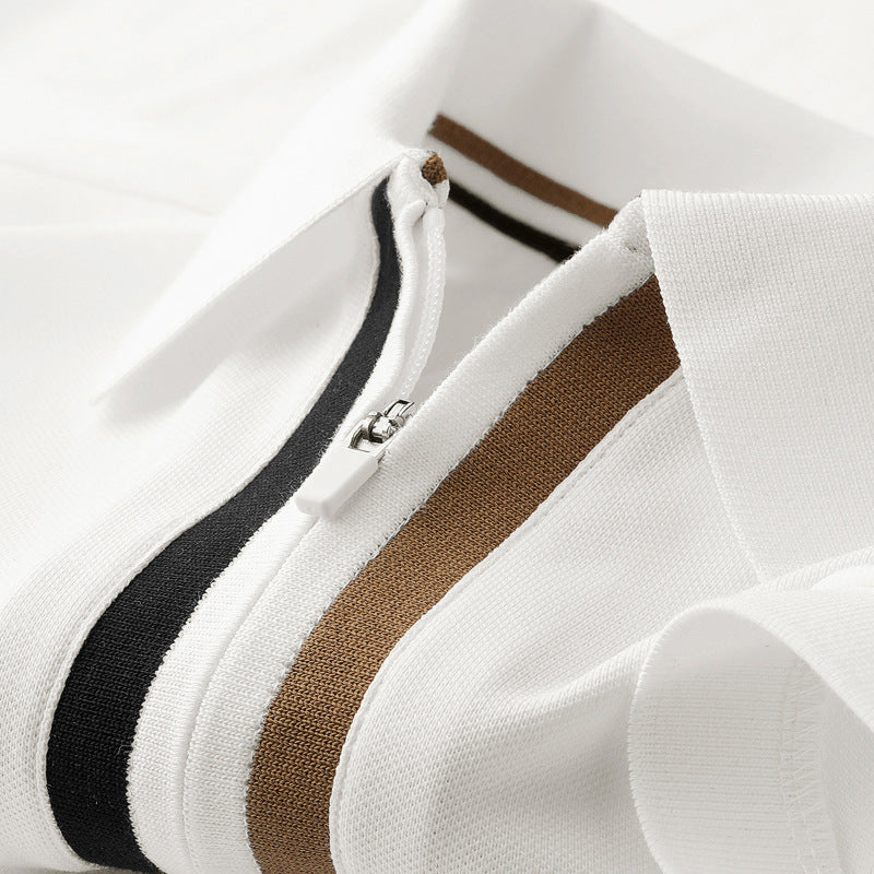 Heren Poloshirt Moderne Pasvorm met Tweekleurige Strepen 2