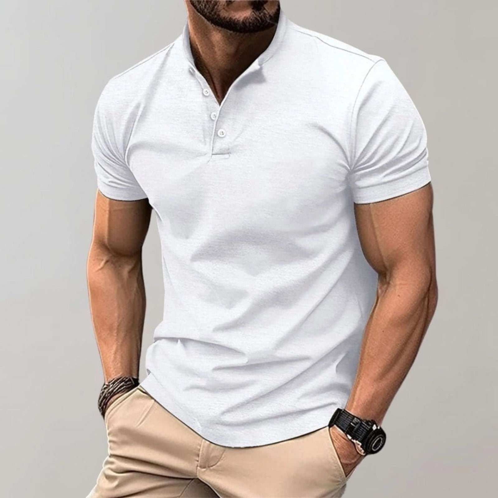 Heren Poloshirt Slim Fit Casual Stijl 4