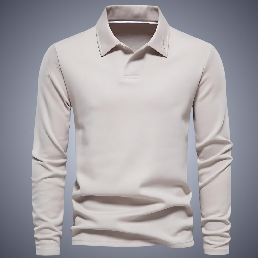 Heren Poloshirt met Lange Mouwen Casual 2