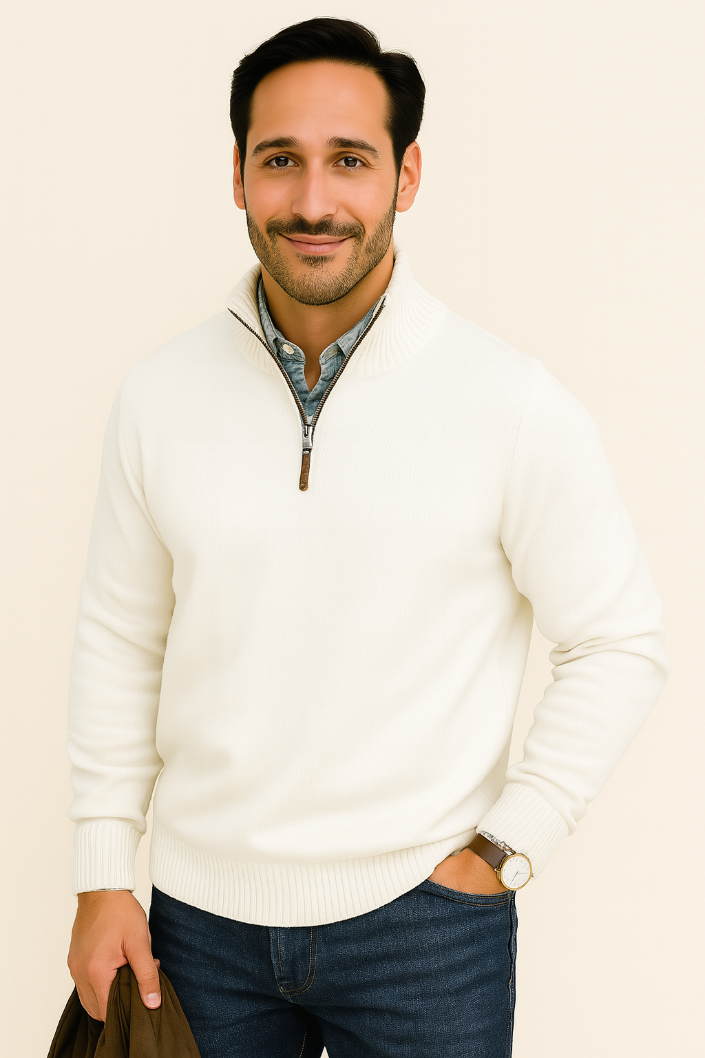 Heren Pullover Klassiek Zwart 1