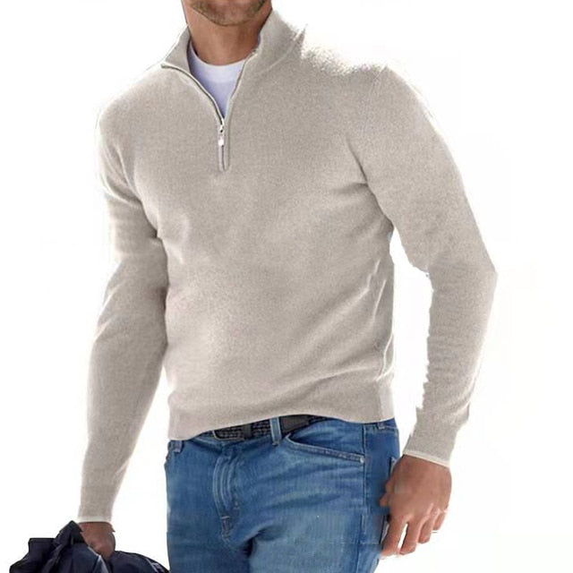 Heren Pullover V-hals Gebreid Comfortabel 1