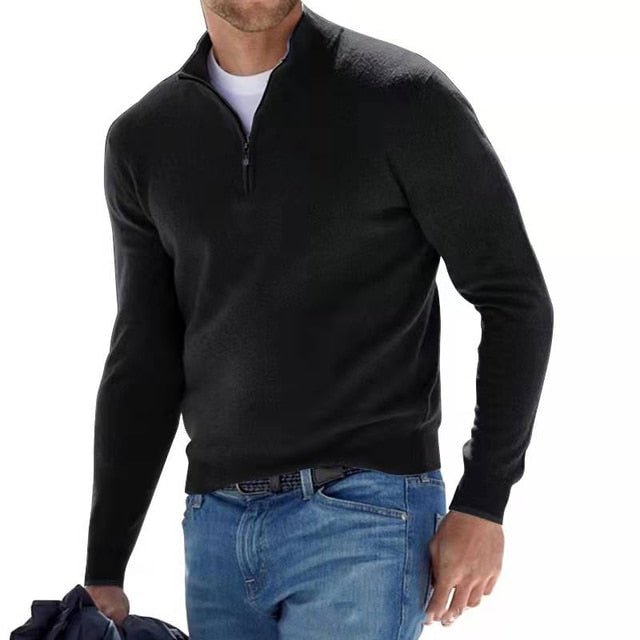 Heren Pullover V-hals Gebreid Comfortabel 2