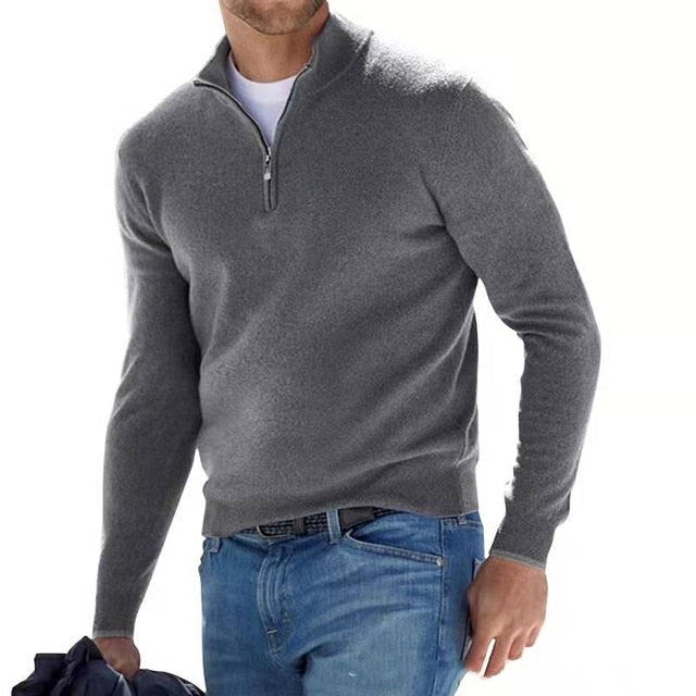 Heren Pullover V-hals Gebreid Comfortabel 4